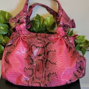 Chinese Laundry Pink Faux Snakeskin Purse